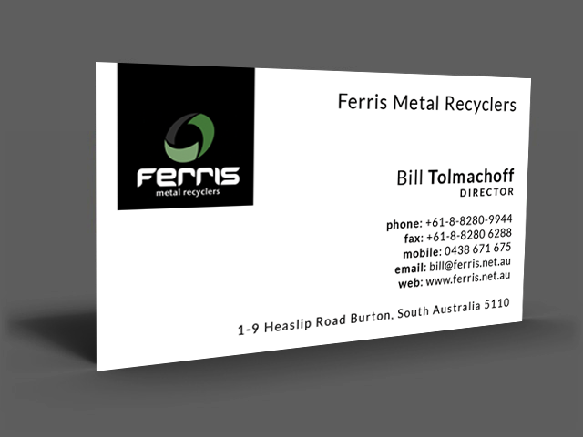 Business Card Design by  Artman for Ferris Metal Recyclers | Design #3269799