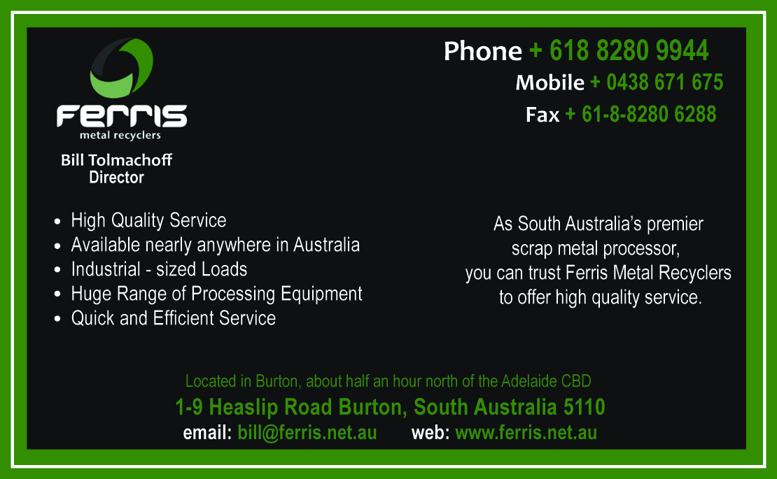 Business Card Design by daduncan for Ferris Metal Recyclers | Design #3270272