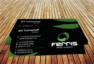 Diseño de Tarjeta de Presentación por Shahzad Kashif para Ferris Metal Recyclers | Diseño: #3259857