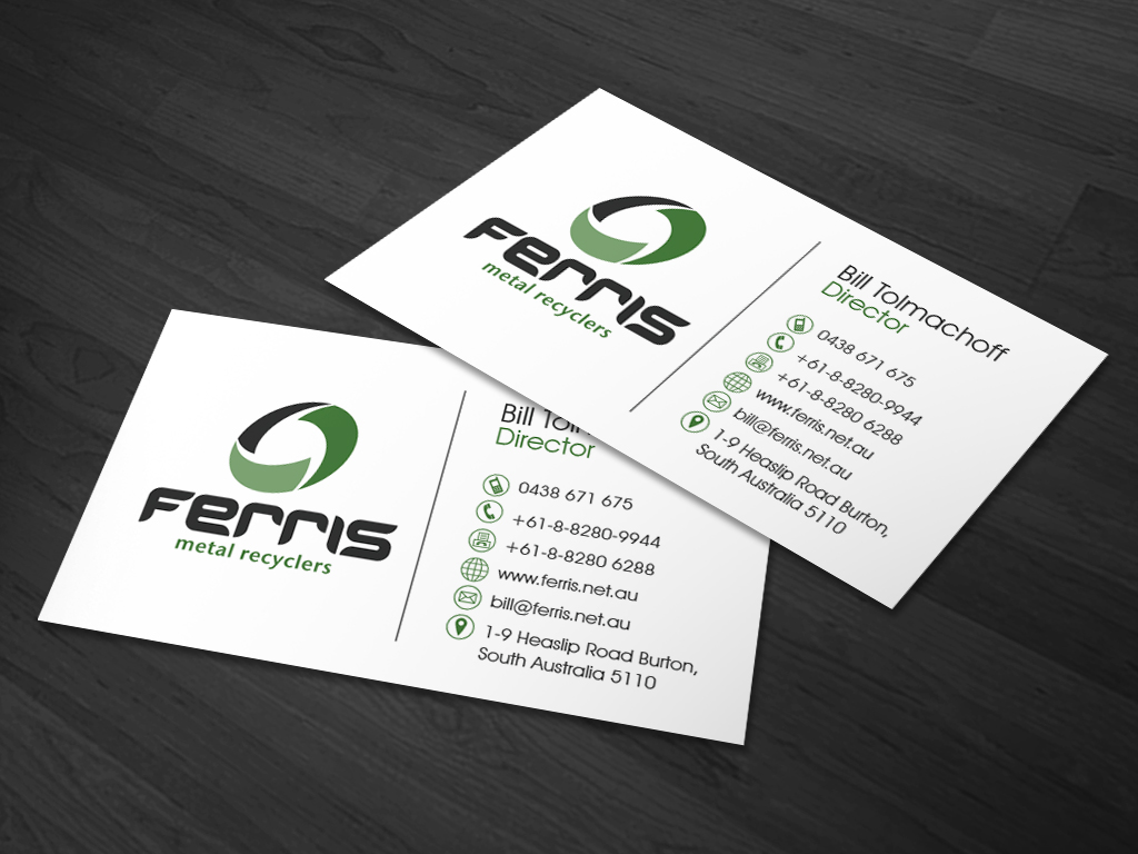 Diseño de Tarjeta de Presentación por kaatem para Ferris Metal Recyclers | Diseño: #3261615