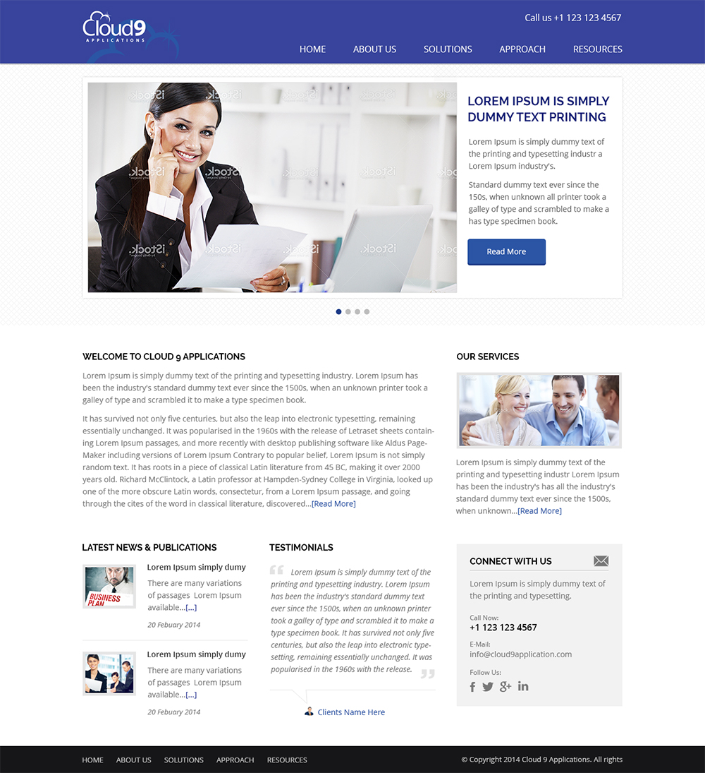 Web Design par Mayank Patel pour Cloud9 Solutions | Design #3288711