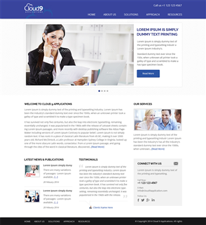Web Design par Mayank Patel pour Cloud9 Solutions | Design : #3288711