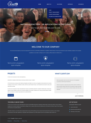 Web Design par pb pour Cloud9 Solutions | Design #5202484