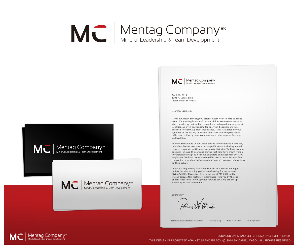 Logo-Design von Daniel Caso Design für Mentag Company, Inc.  | Design #3285471