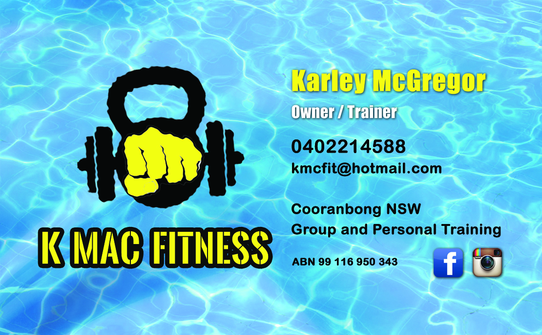 Visitenkarten-Design von M79 für K Mac Fitness  | Design #3314455