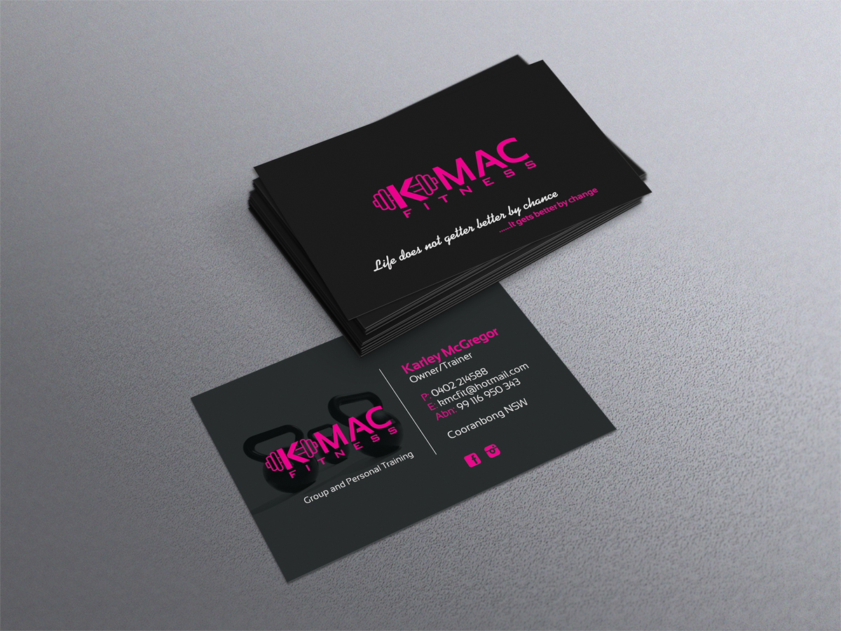 Visitenkarten-Design von diRtY.EMM für K Mac Fitness  | Design #3323077