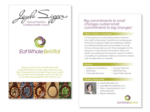 Nutrition Consulting Business needs a Postcard | Design de Brochure par JayTee