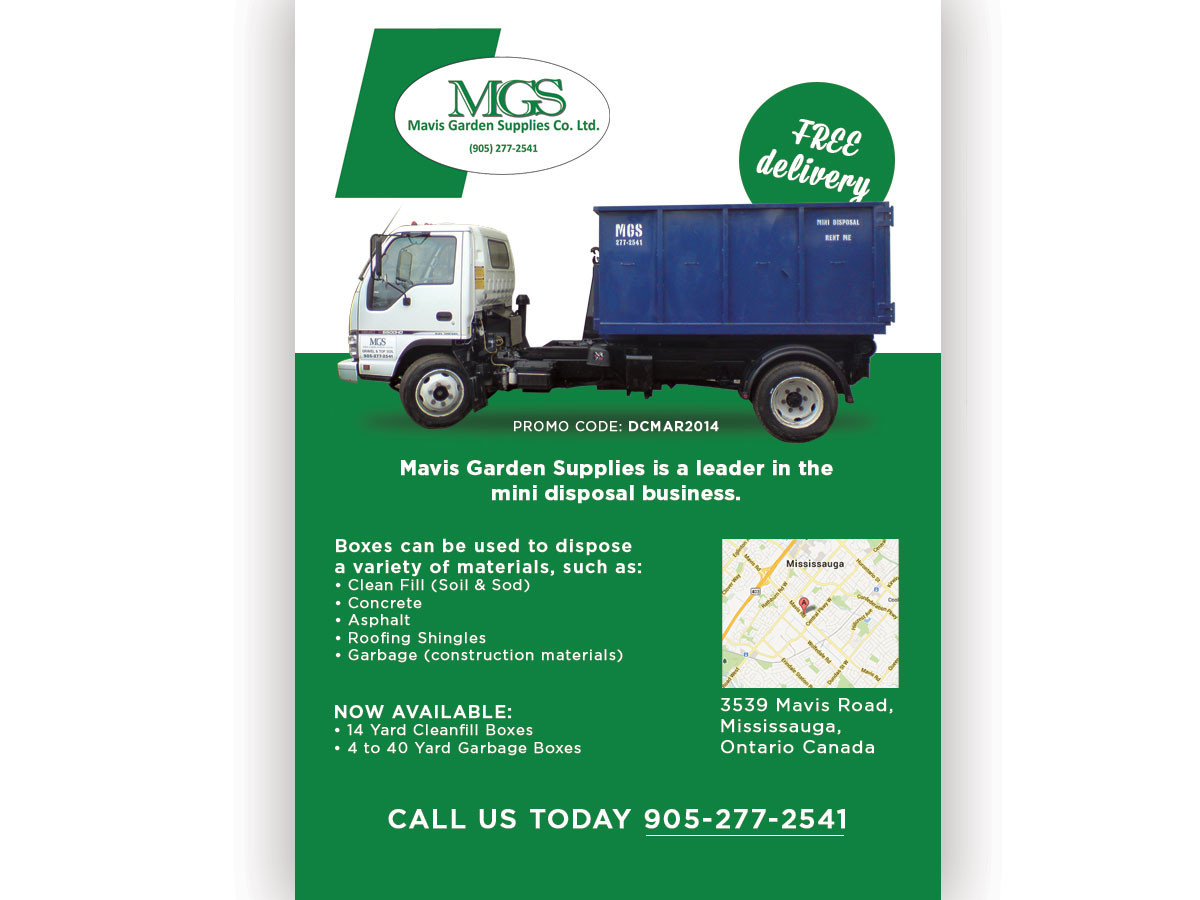 Design de Flyer par RyanGrice pour Mavis Garden Supplies Co. Ltd. | Design #3274653