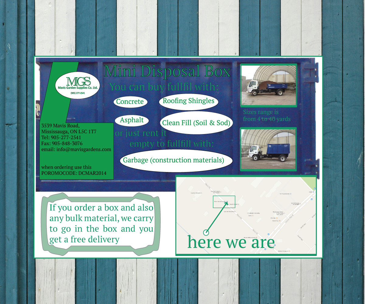 Design de Flyer par Fabio_Lombardi_85 pour Mavis Garden Supplies Co. Ltd. | Design #3308127