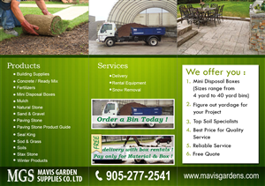 Design de Flyer par Parul pour Mavis Garden Supplies Co. Ltd. | Design : #3319226