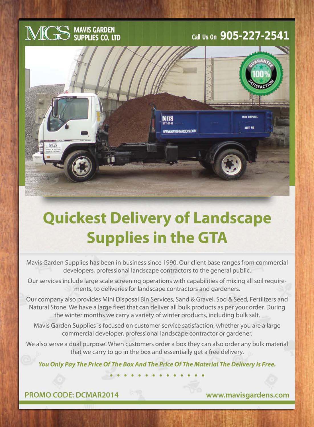 Flyer-Design von Sbss für Mavis Garden Supplies Co. Ltd. | Design #3281520