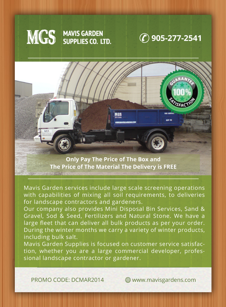 Flyer Design by Sbss for Mavis Garden Supplies Co. Ltd. | Design #3281532