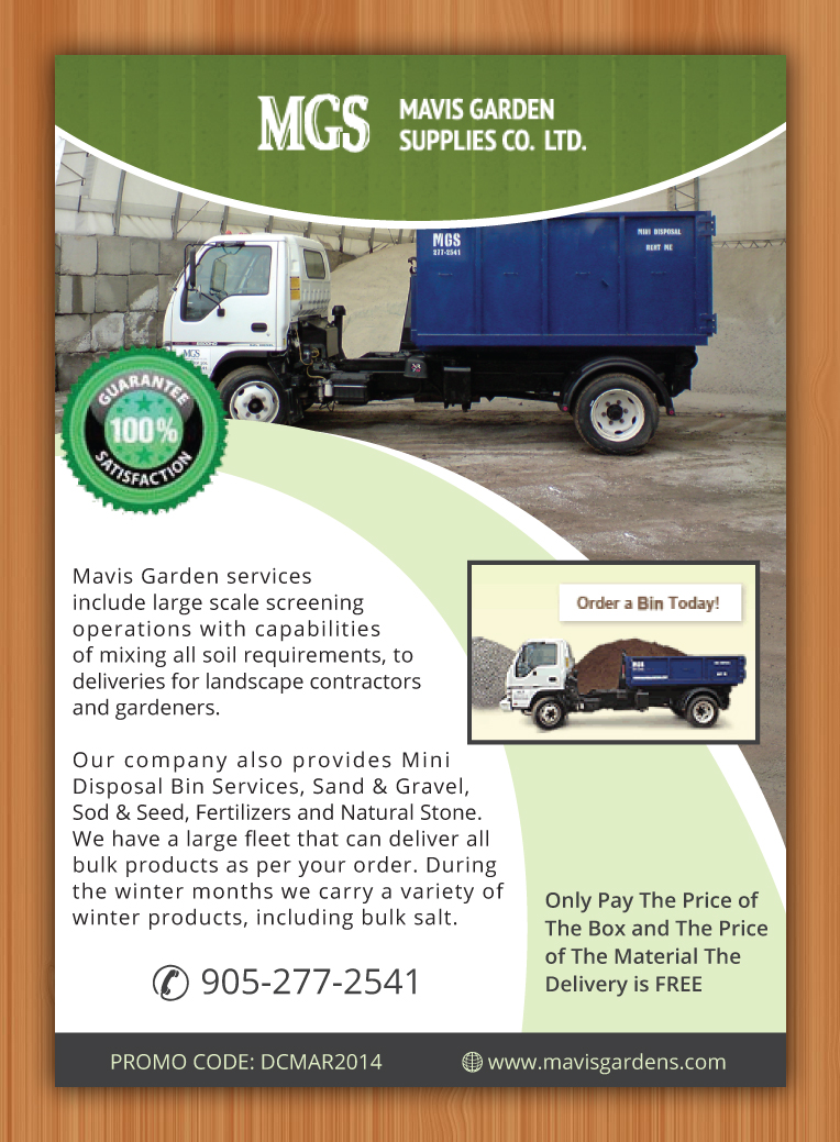 Flyer-Design von Sbss für Mavis Garden Supplies Co. Ltd. | Design #3281539