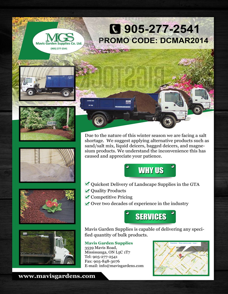 Flyer Design by ESolz Technologies for Mavis Garden Supplies Co. Ltd. | Design #3274506