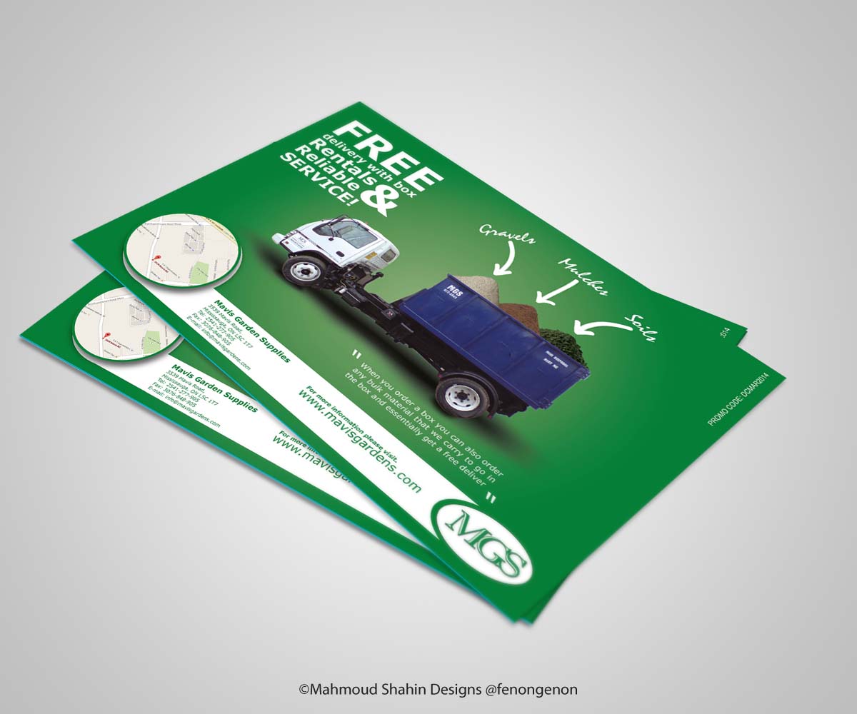 Flyer Design by Mahmoud Shahin for Mavis Garden Supplies Co. Ltd. | Design #3275509