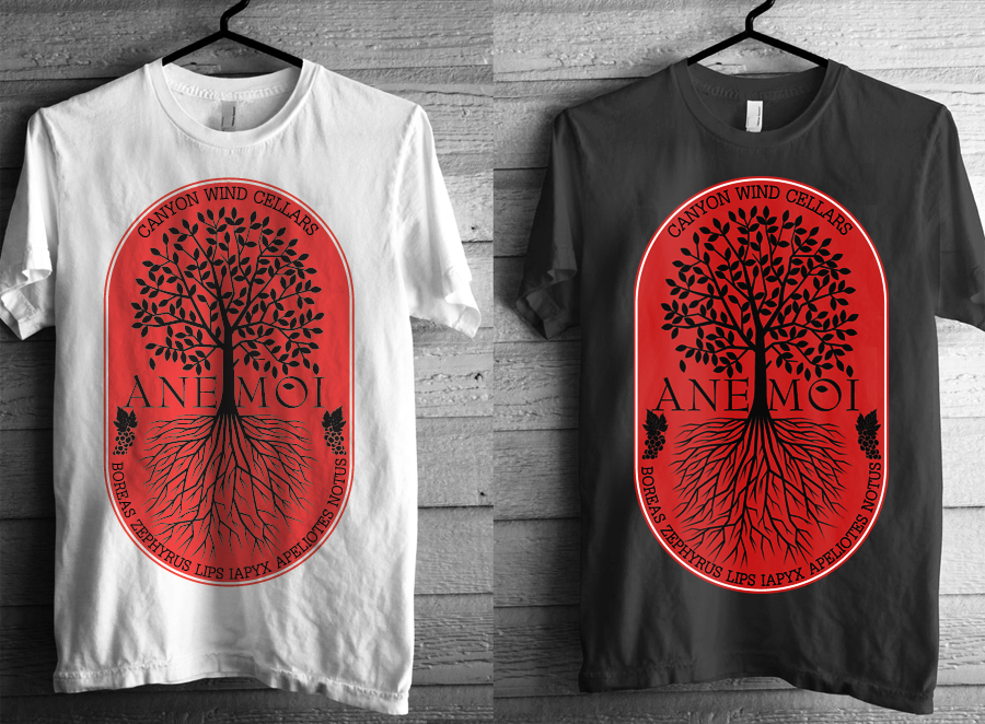 T-shirt Design by DUBIOSUL for Canyon Wind Cellars | Design #3285156