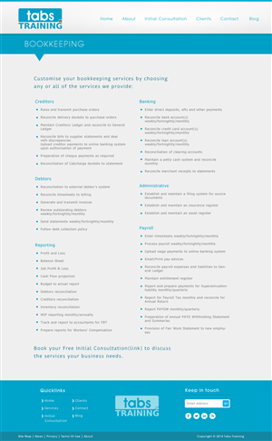 Wordpress Design by JM for Training and Business Services | Design: #3376261