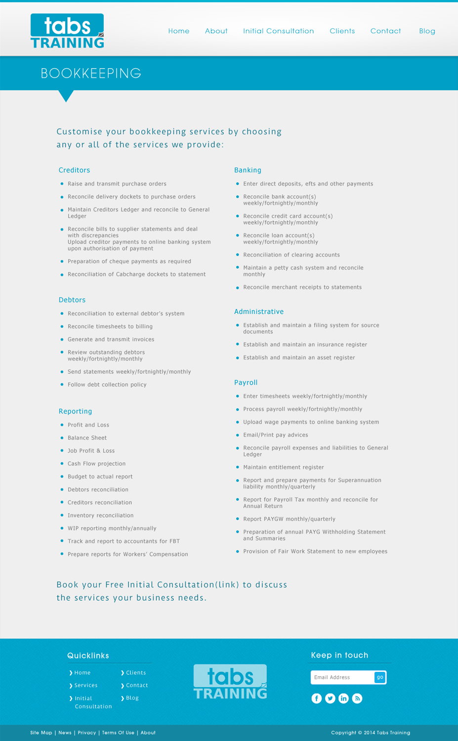 Wordpress Design by JM for Training and Business Services | Design #3392004