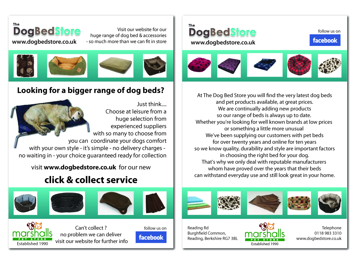 Diseño de Flyer por UsBeingUs.com - Debs para Marshalls Pet Food Store Ltd. | Diseño #75612