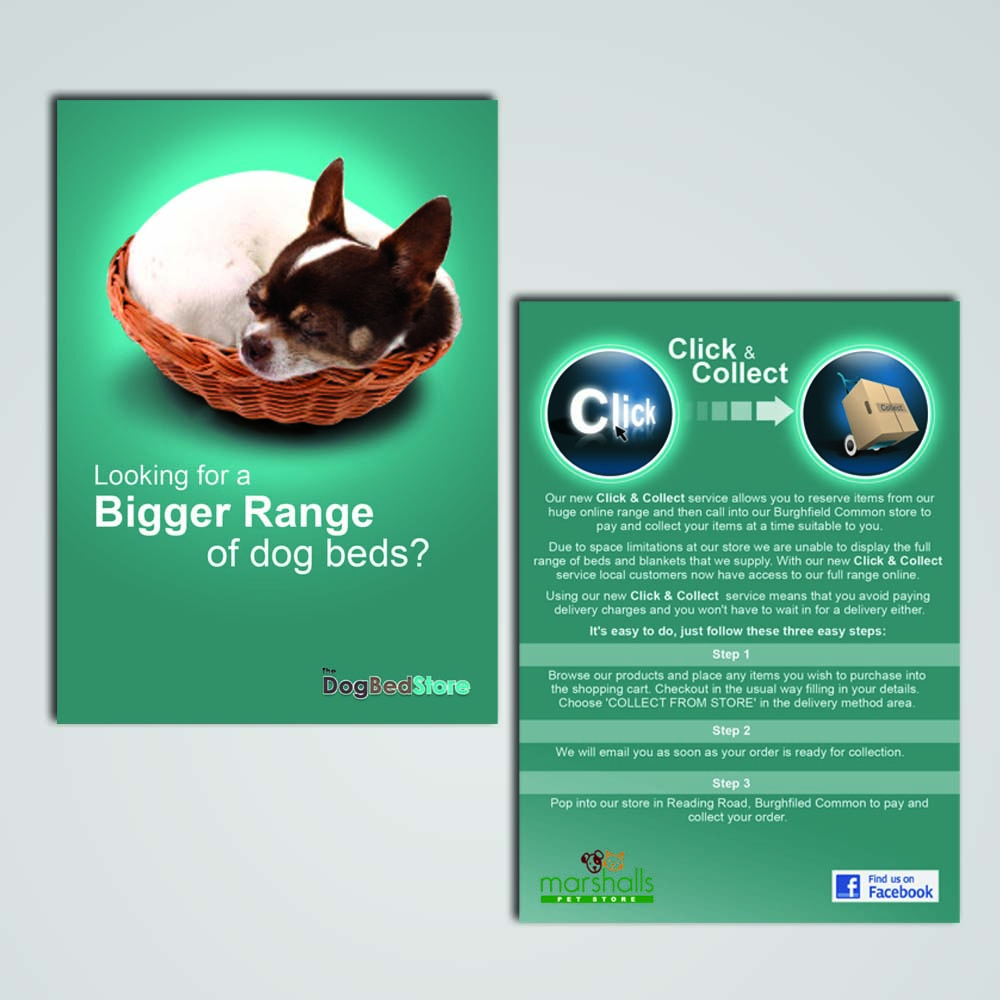 Design de Flyer par kelvin tang pour Marshalls Pet Food Store Ltd. | Design #76899