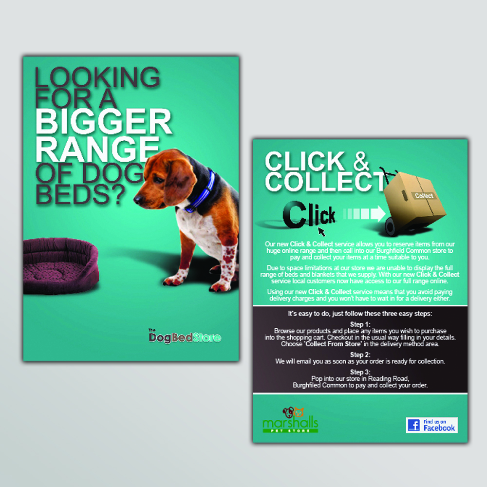 Upmarket, Serious, Shop Flyer Design for Marshalls Pet Food Store Ltd