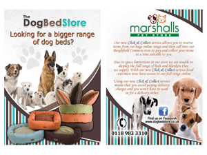 Design de Flyer par Christine Truter pour Marshalls Pet Food Store Ltd. | Design #77043