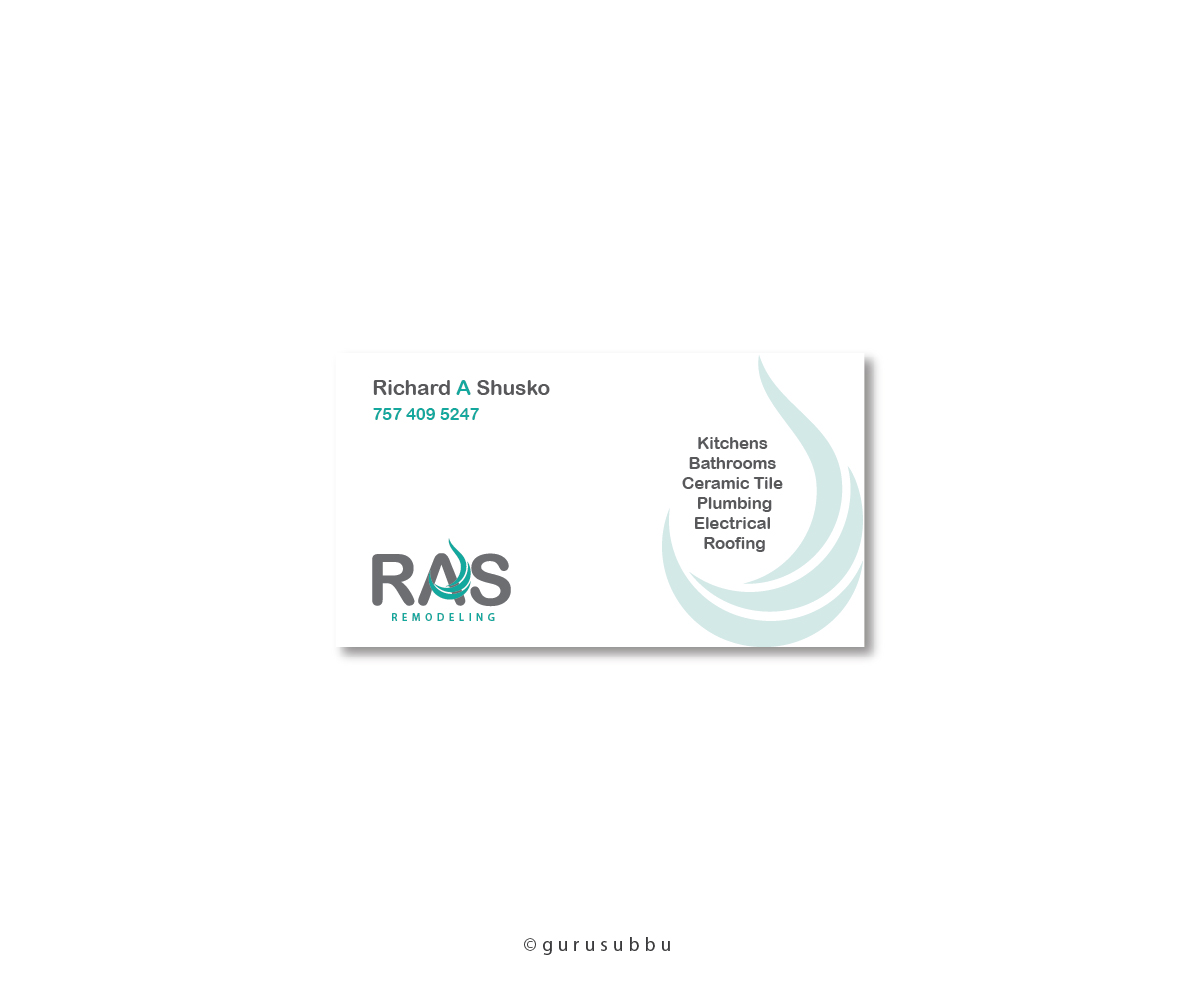 Design de Logo par guru subbu pour RAS Remodeling  | Design #3294281
