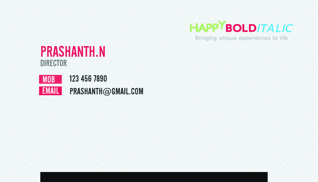 Diseño de Tarjeta de Presentación por n.prashanth.n para este proyecto | Diseño #3418720