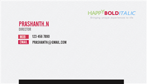 Visitenkarten-Design von n.prashanth.n für dieses Projekt | Design: #3418720