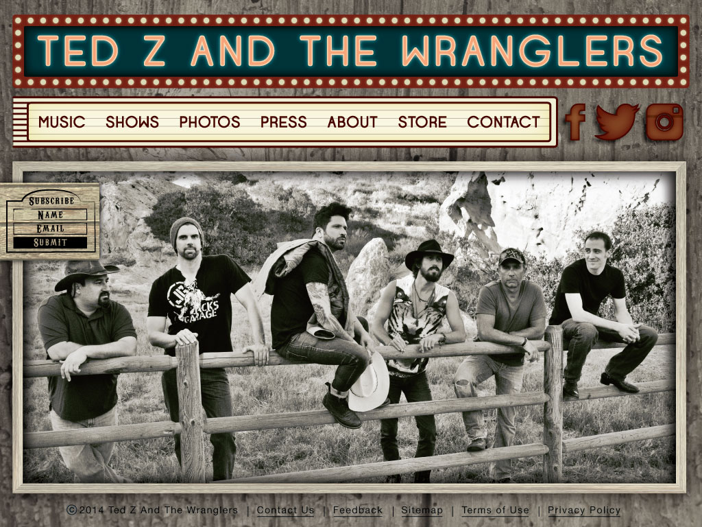 Web-Design von lwelch.designs für Ted Z and The Wranglers | Design #3459346