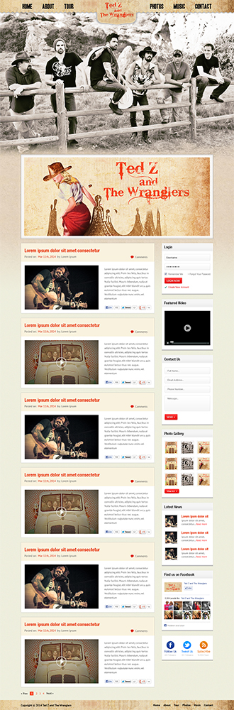 Web Design by Mayank Patel for Ted Z and The Wranglers | Design #3351649