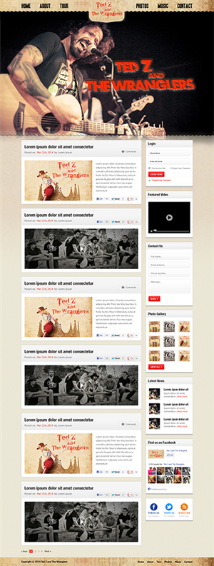 Web Design by Mayank Patel for Ted Z and The Wranglers | Design #3356665