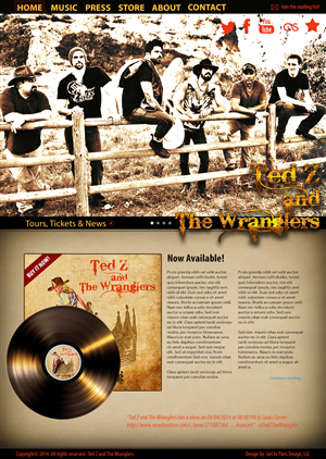 Web Design by JAC Marketing for Ted Z and The Wranglers | Design: #3454968