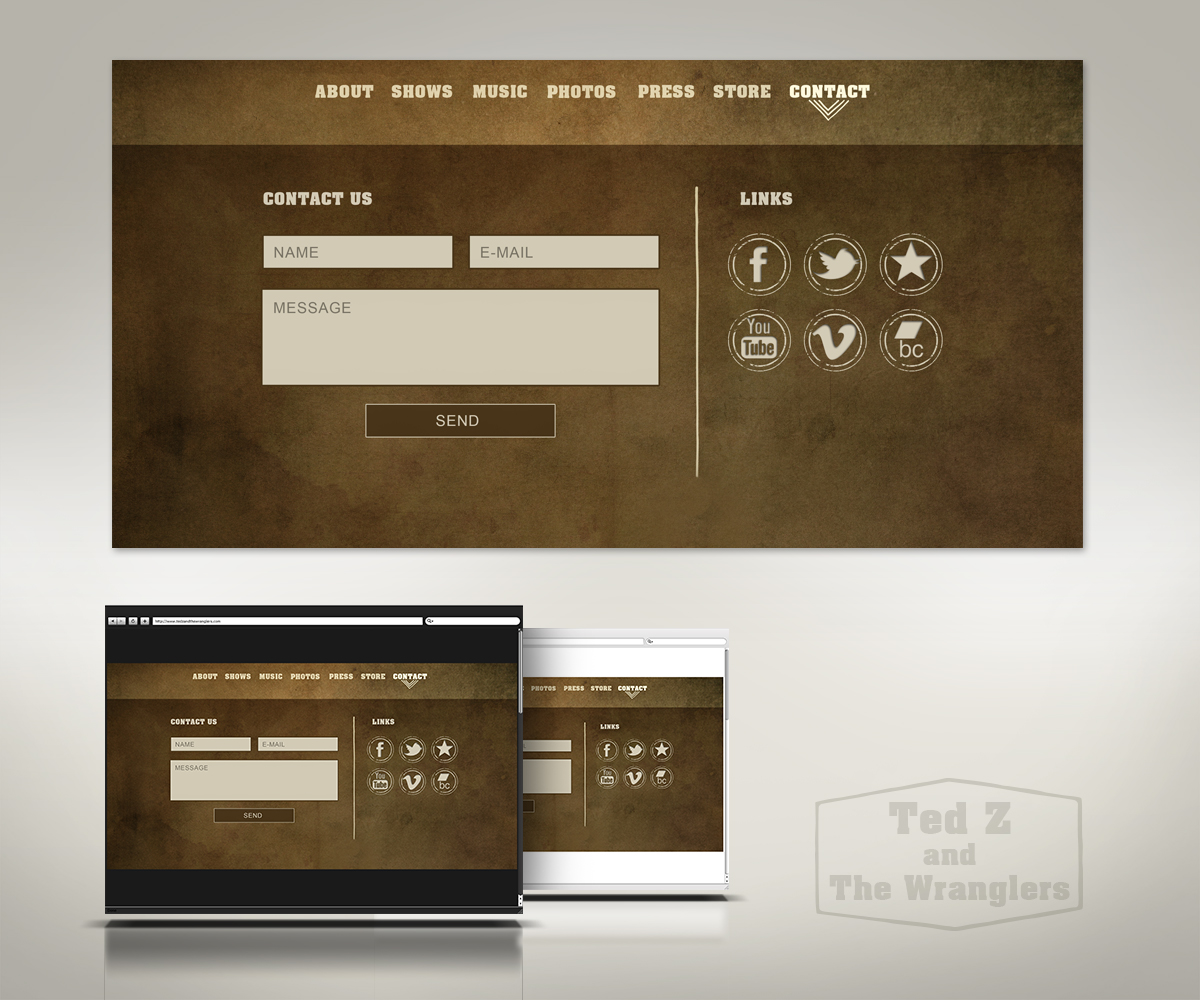 Web Design par kaatem pour Ted Z and The Wranglers | Design #3672761