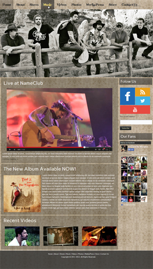 Web Design by WebOne for Ted Z and The Wranglers | Design: #3330269