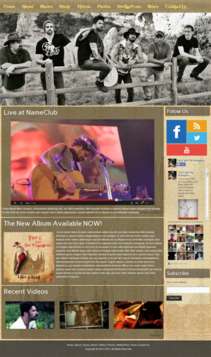 Web Design by WebOne for Ted Z and The Wranglers | Design: #3336058