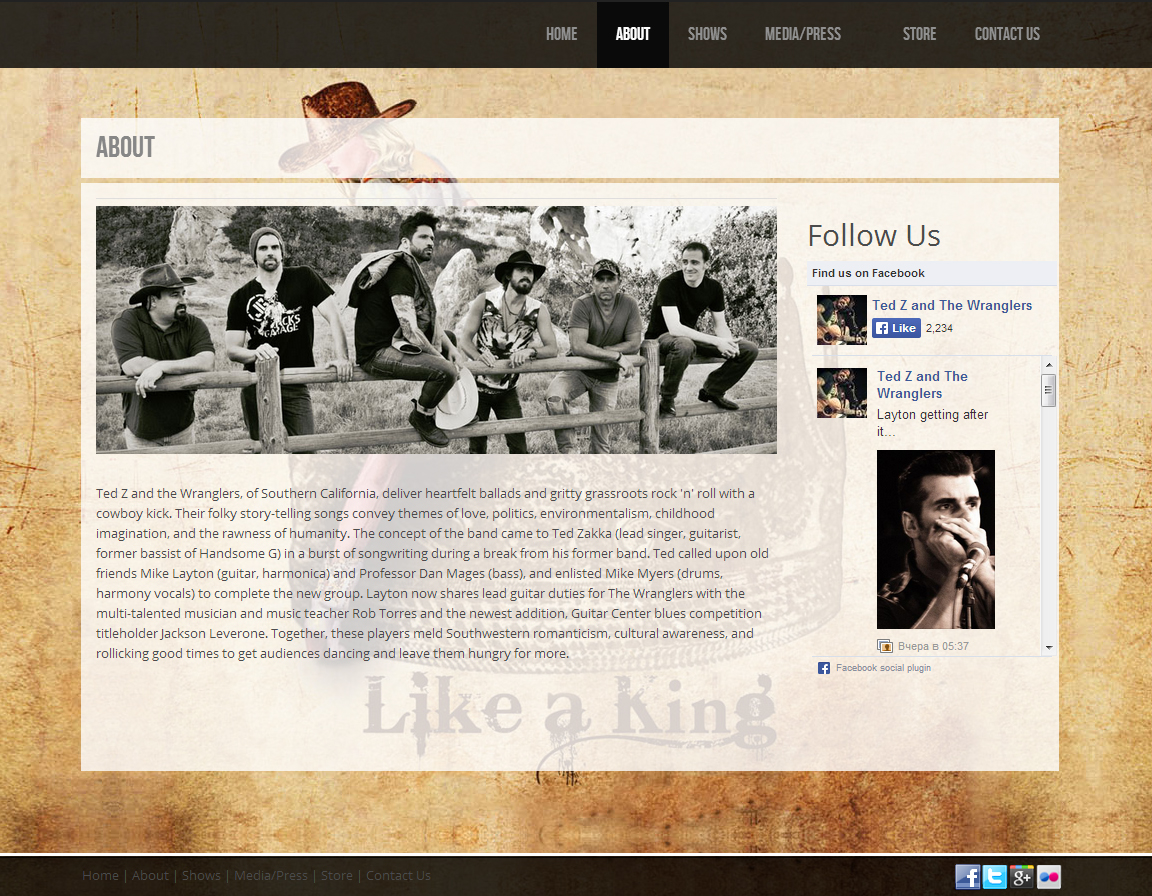 Web Design by WebOne for Ted Z and The Wranglers | Design #3399266