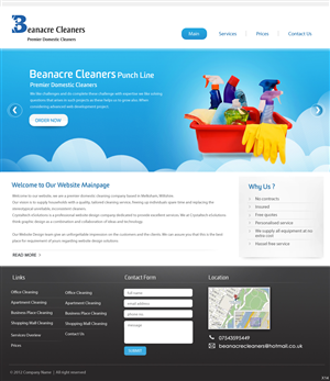 Web Design by pb for Beanacre Cleaners | Design: #809702