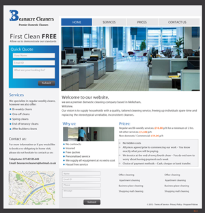 Web Design by pb for Beanacre Cleaners | Design: #812290