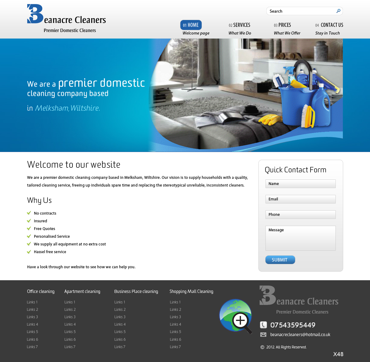 Web-Design von pb für Beanacre Cleaners | Design #812298