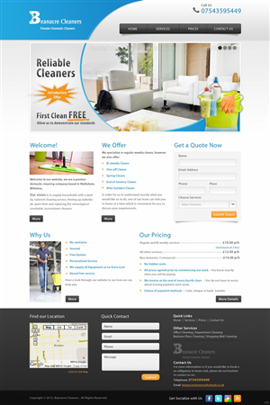 Web Design by pb for Beanacre Cleaners | Design: #814307