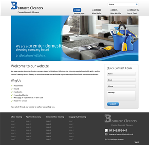 Web Design by pb for Beanacre Cleaners | Design: #814310