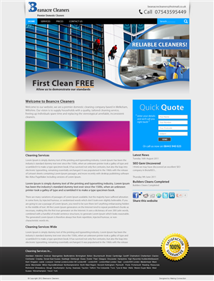 Web Design by Impressive Solutions for Beanacre Cleaners | Design: #811696