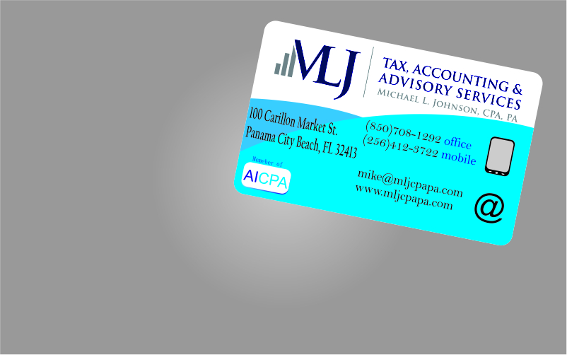 Business Card Design by radexm for Michael L. Johnson, CPA, PA | Design #3276411