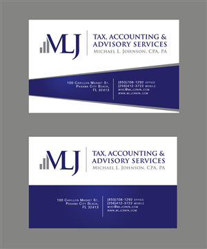 Diseño de Tarjeta de Presentación por Satyajit Sil Creations para Michael L. Johnson, CPA, PA | Diseño: #3279648