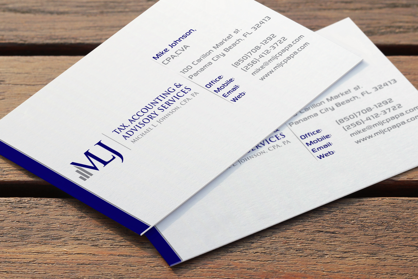 Diseño de Tarjeta de Presentación por InfiniteDesign para Michael L. Johnson, CPA, PA | Diseño: #3295656