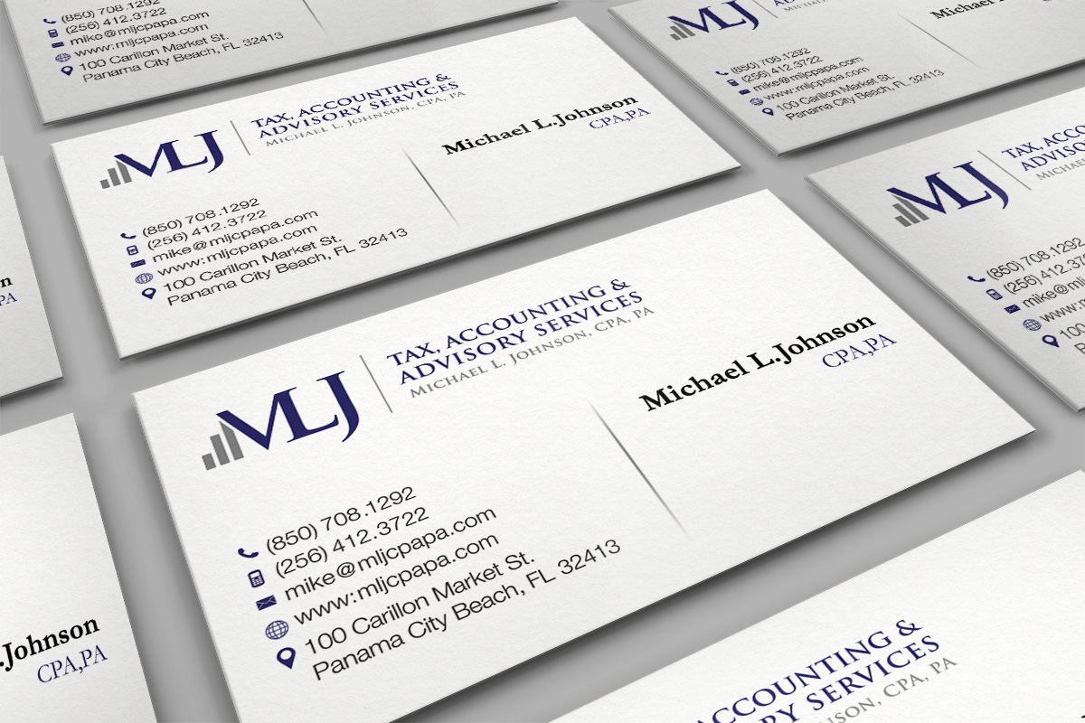 Business Card Design by Mulugeta for Michael L. Johnson, CPA, PA | Design #3282945