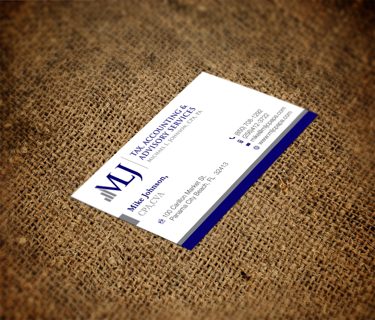 Visitenkarten-Design von Mulugeta für Michael L. Johnson, CPA, PA | Design #3290849