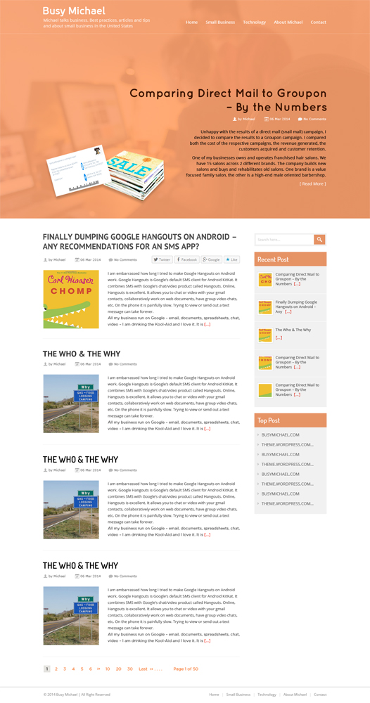 Wordpress Design by Mayank Patel for this project | Design #3299708