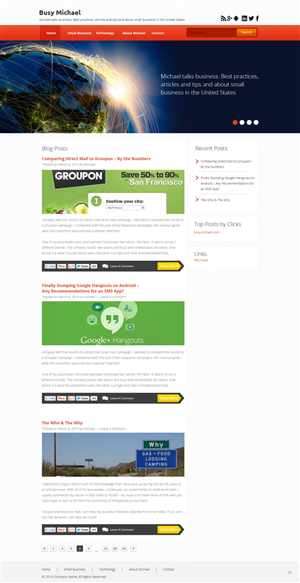 Wordpress Design by pb for this project | Design: #3284350